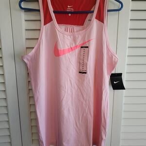 Nike Pink and Red Tank Top